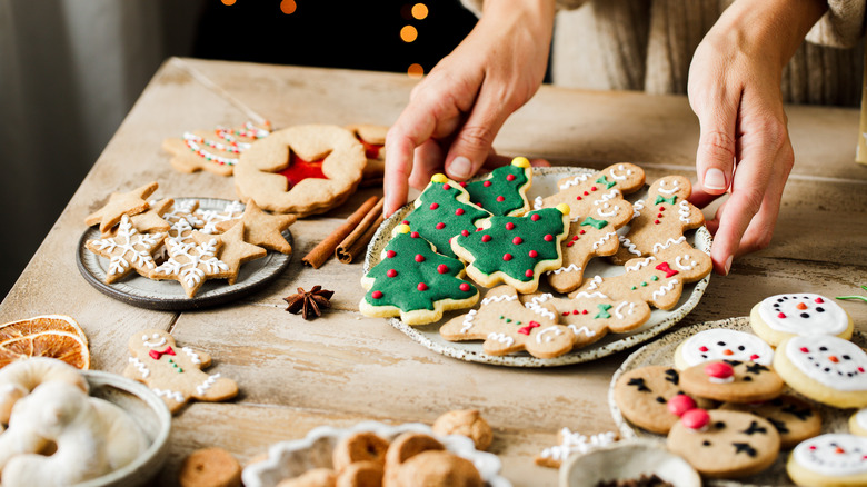 Christmas cookies on plate