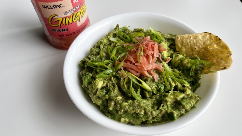 guacamole with pickled ginger