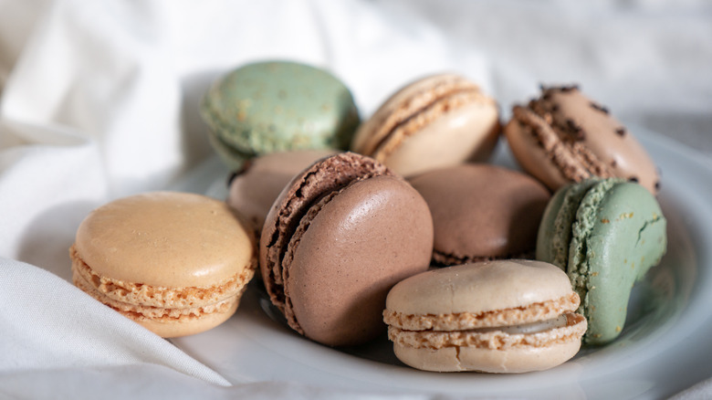 colorful French macarons