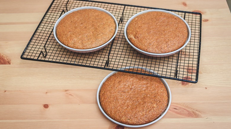 cakes in round pans