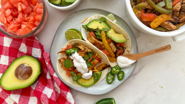 fajitas on plate