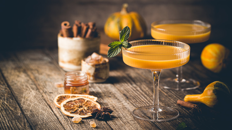 orange cocktail with spices