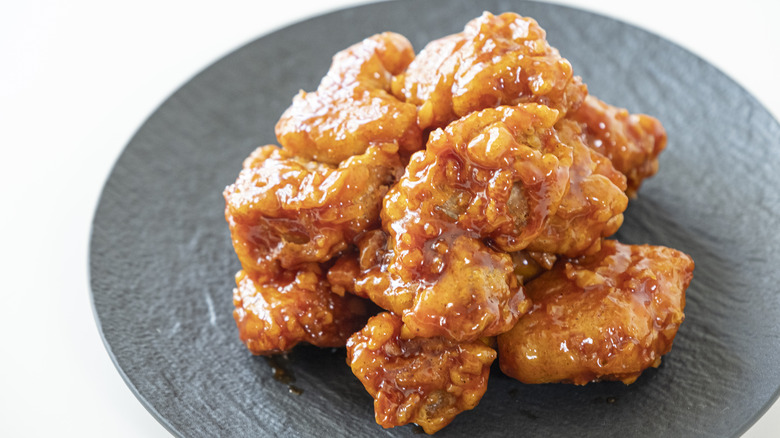 Korean fried chicken with soy sauce