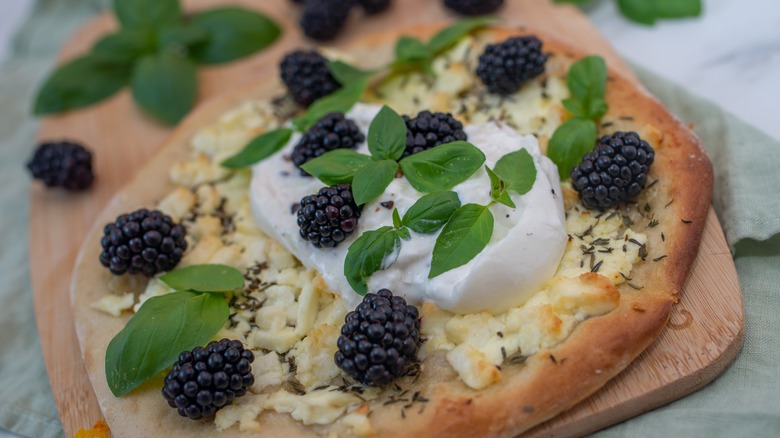 homemade blackberry pizza