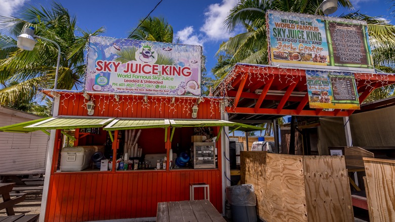 Sky juice king in Bahamas