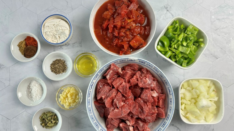 ingredients for beef stew