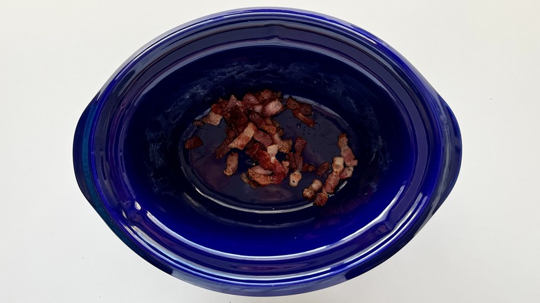 cooked bacon in slow cooker