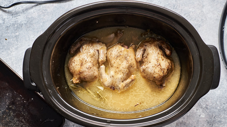 cooked cornish hens in slow cooker