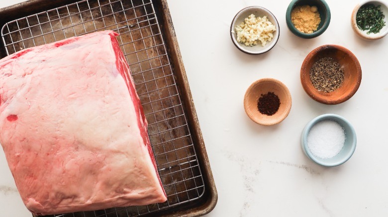 Ingredients for rib roast