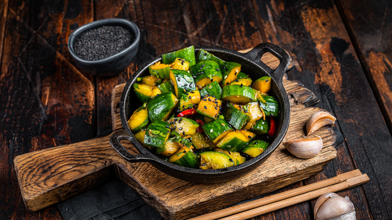 Asian smashed cucumber salad