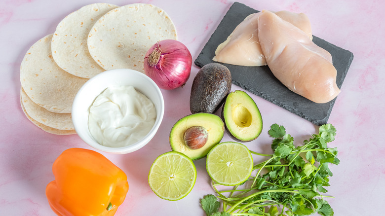 ingredients for smoked chicken tacos