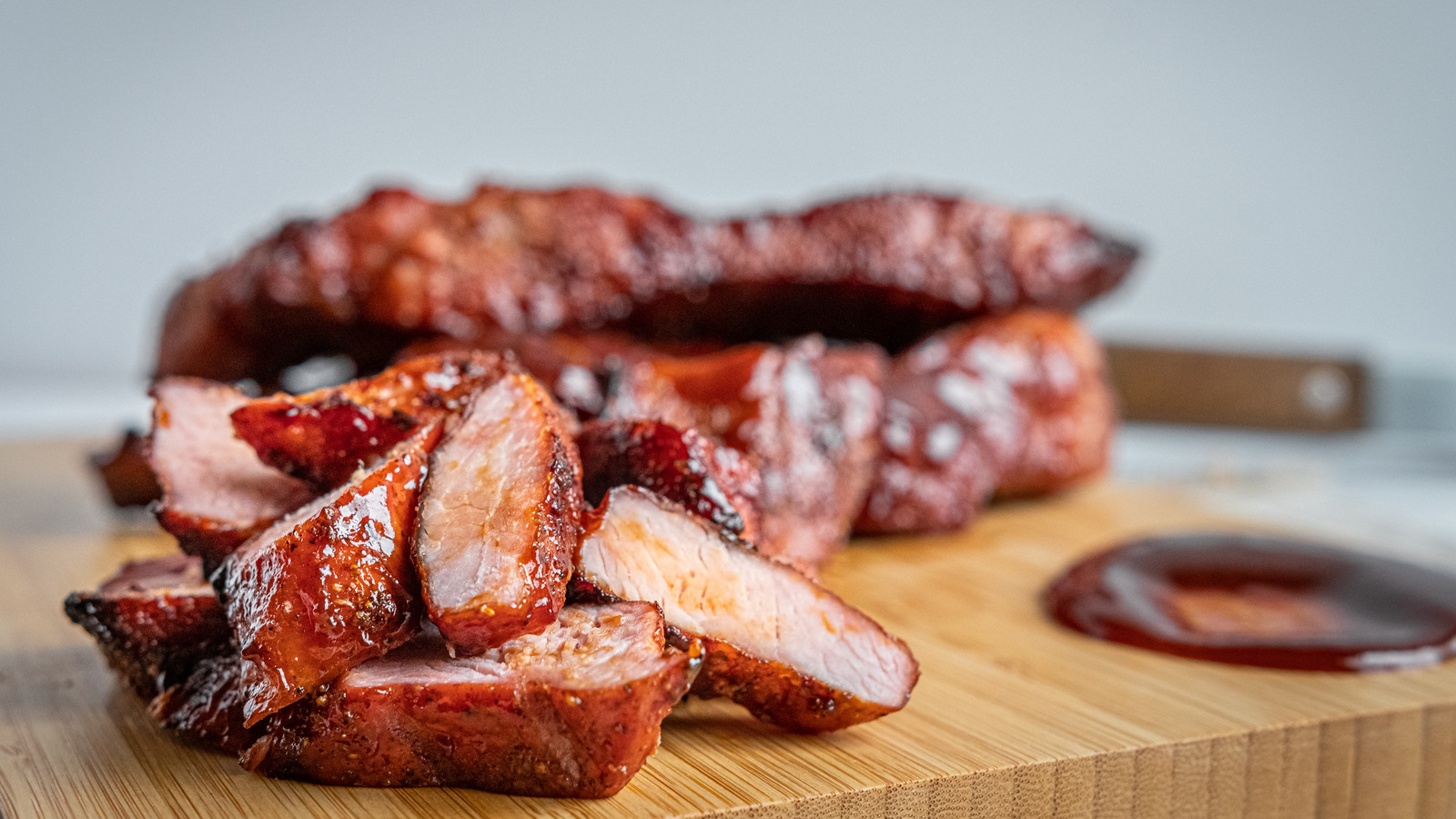 Boneless pork outlet ribs smoker