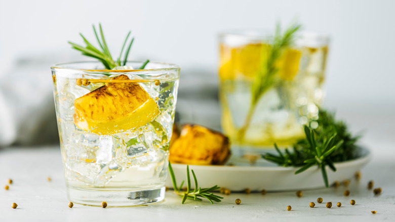 smoked lemon and rosemary lemonade