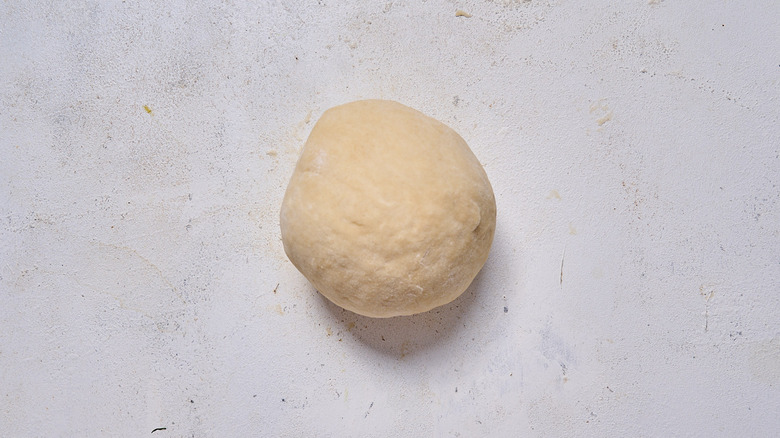 ball of dough on table