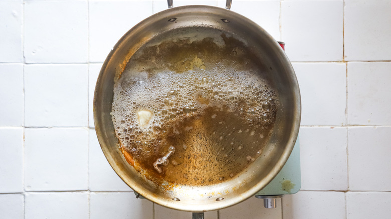 Pan with browned butter