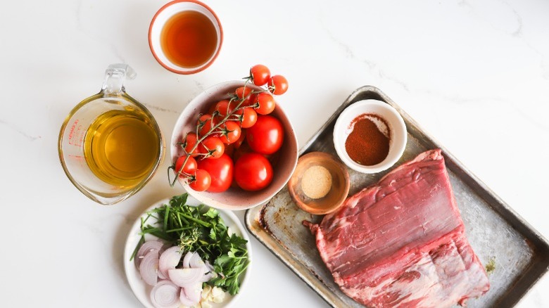 Ingredients for smoky flank steak