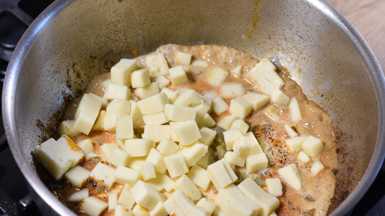 making queso in pot