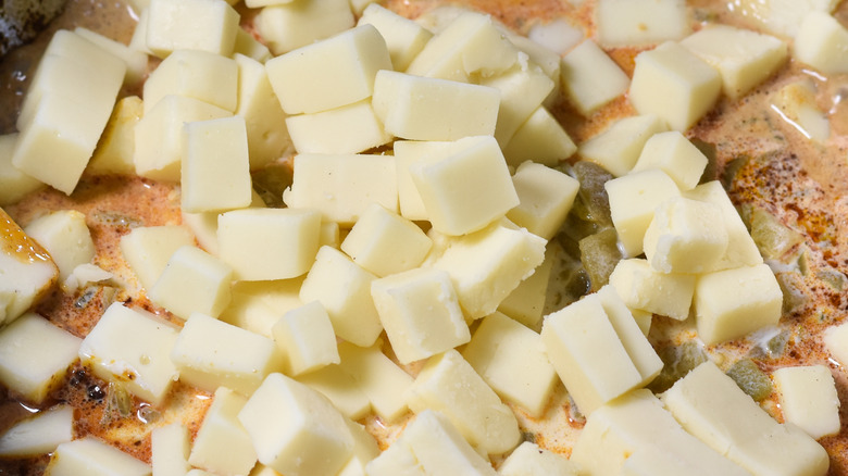 white american cheese cubes