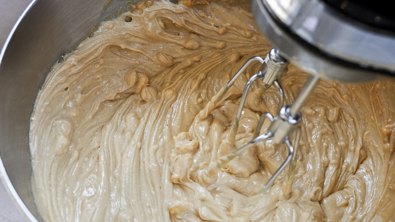 peanut butter in a stand mixer