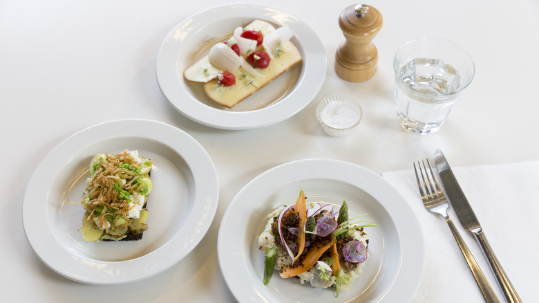 smørrebrød on plates