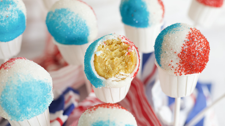 snow cone cake pops