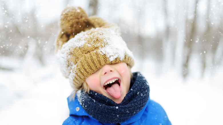 kid in snow