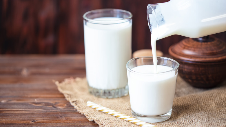 pouring buttermilk