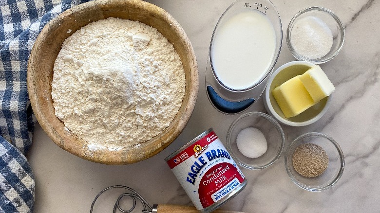 ingredients for milk bread