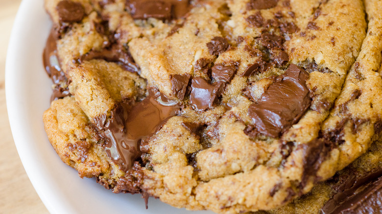 Close up of fresh baked cookie