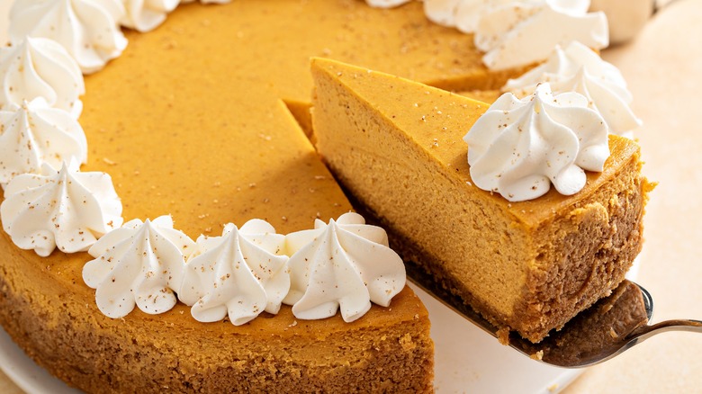 pumpkin cheesecake slice