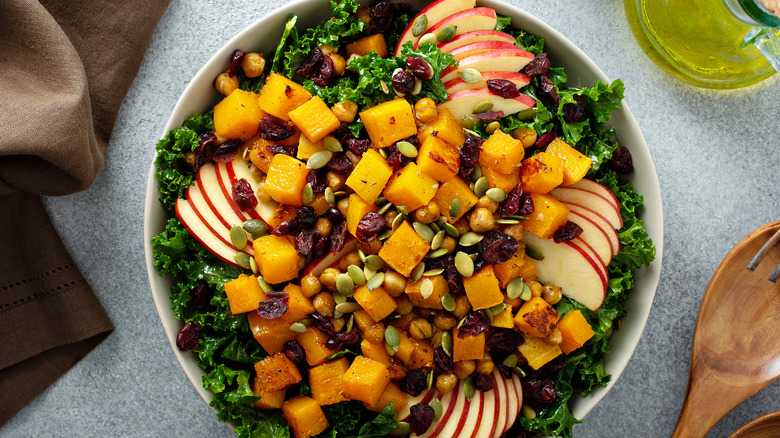 Fall salad with butternut squash