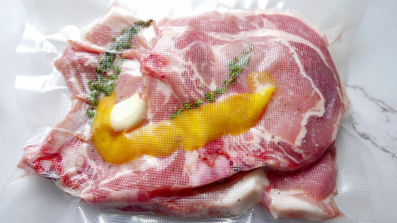 vacuum sealed pork chop