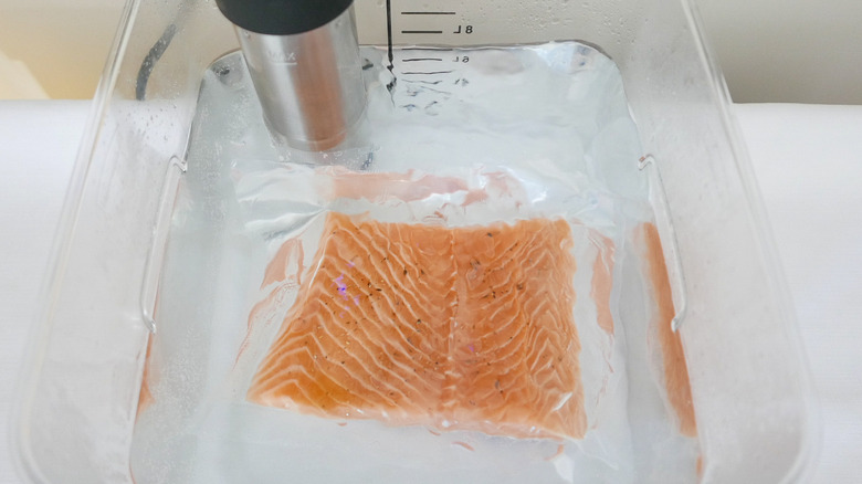 salmon in sous vide 