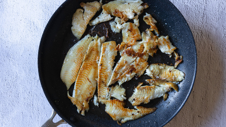 Fish on pan