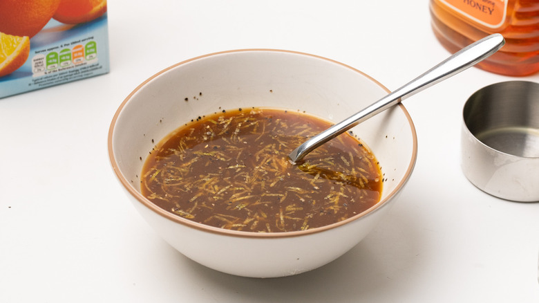 bowl containing citrus stir-fry sauce