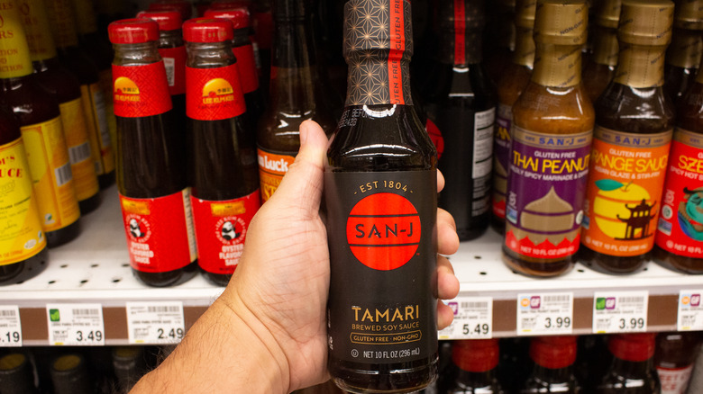 Bottle of tamari