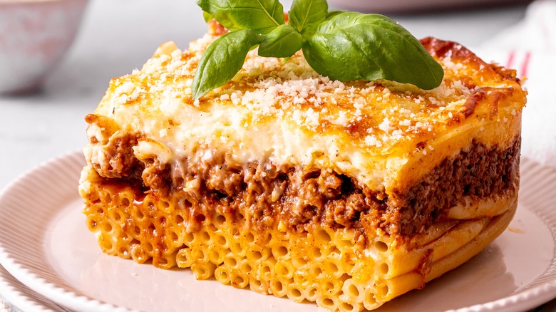 slice of pastitsio