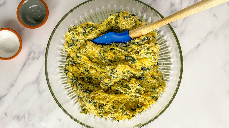 squash and ricotta in bowl