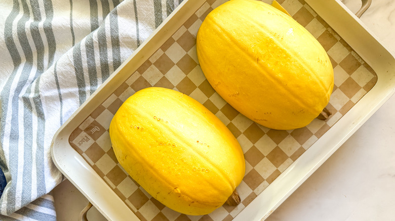 squash on baking tray