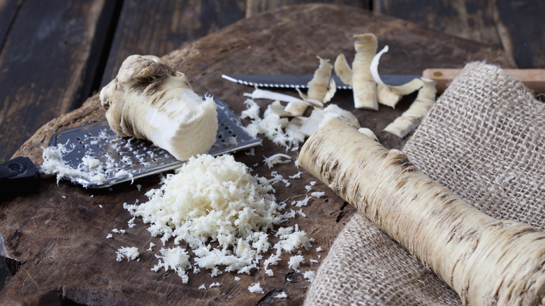 Fresh grated horseradish