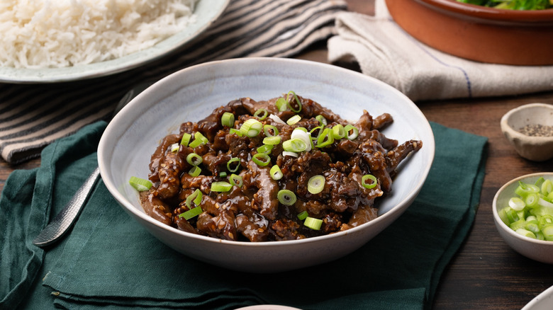 Bowl of sesame beef 