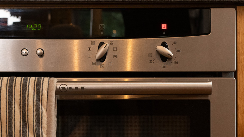 preheating an oven