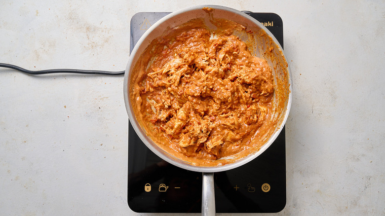 chicken curry in skillet