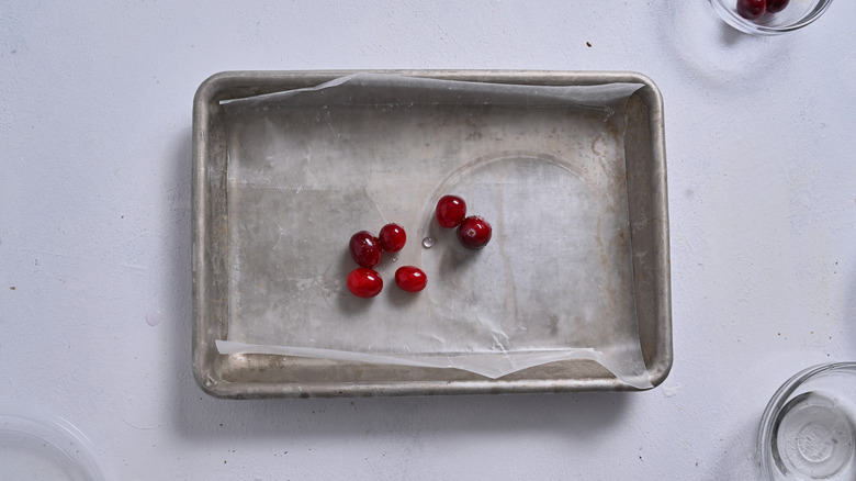 berries on a sheet tray