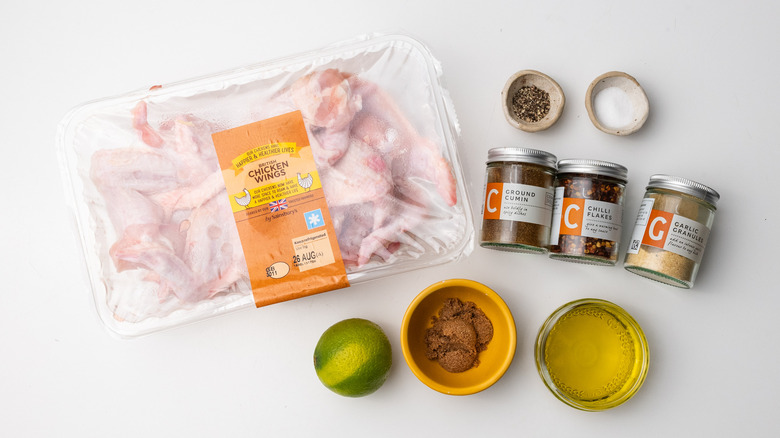 Ingredients for cumin chicken wings