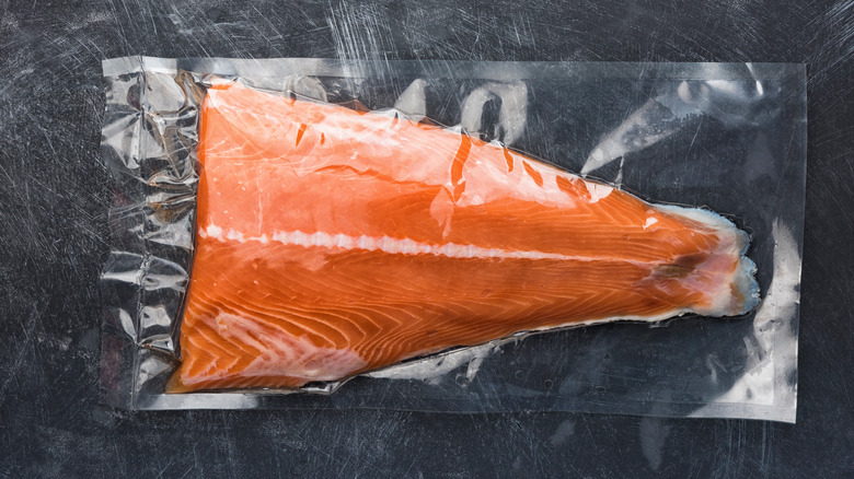 a large packaged salmon filet