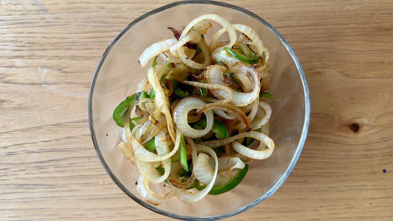 onions and jalapeños in bowl