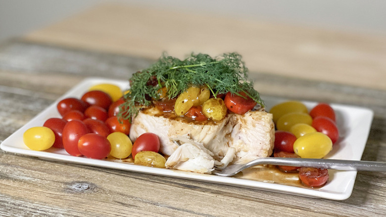 halibut with cherry tomatoes