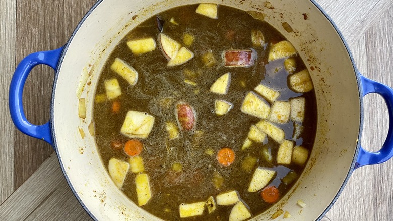 finishing soup