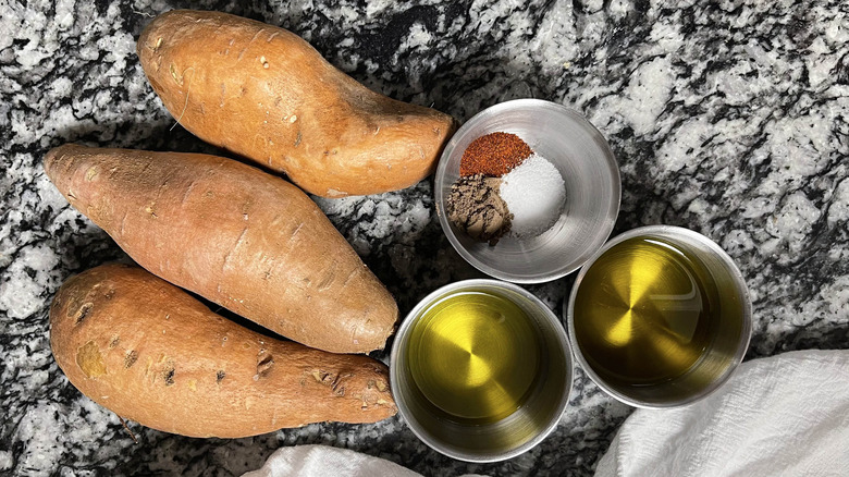 ingredients for sweet potato fries